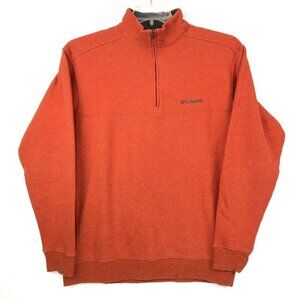 Columbia Orange Quarter Zip Pullover Sweatshirt Size M